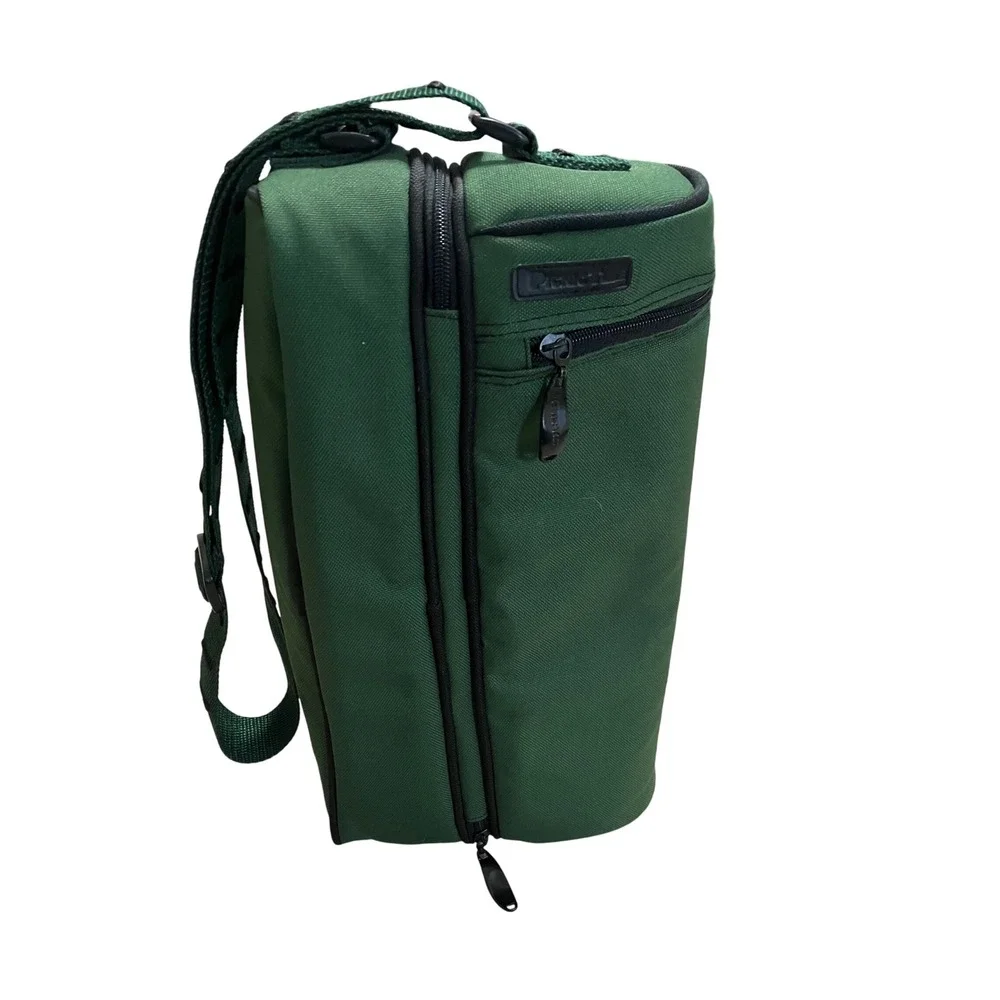 Picnic Time Estate Insulated Wine Tote with Service for 2, Hunter Green